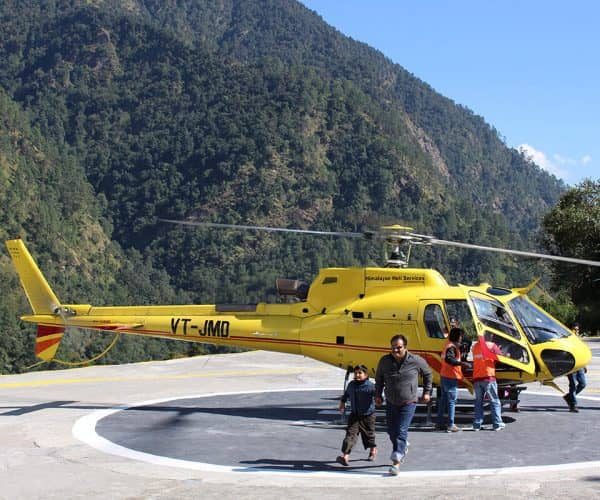 helicopter air safari in mussoorie